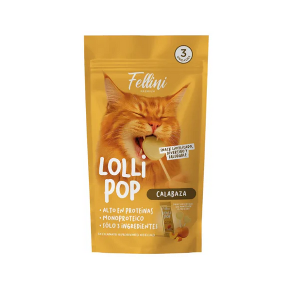 Fellini Snack Lollipop Calabaza 3 Unidades