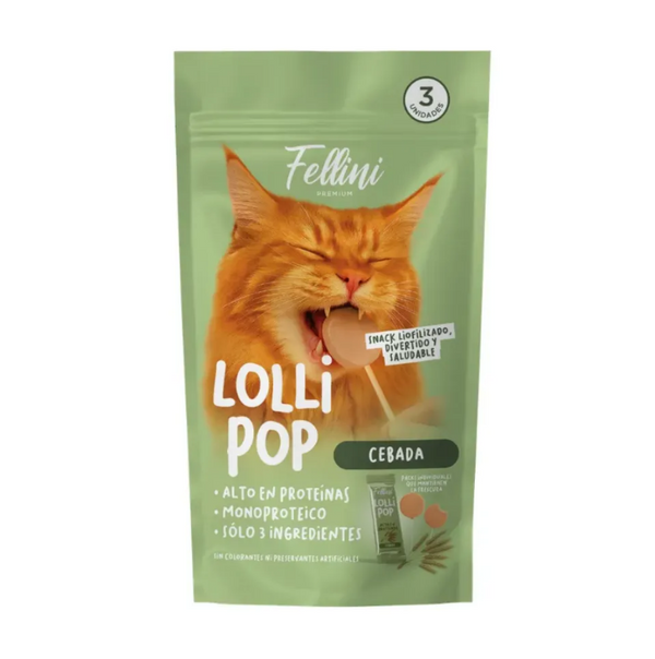 Fellini Snack Lollipop Cebada 3 Unidades