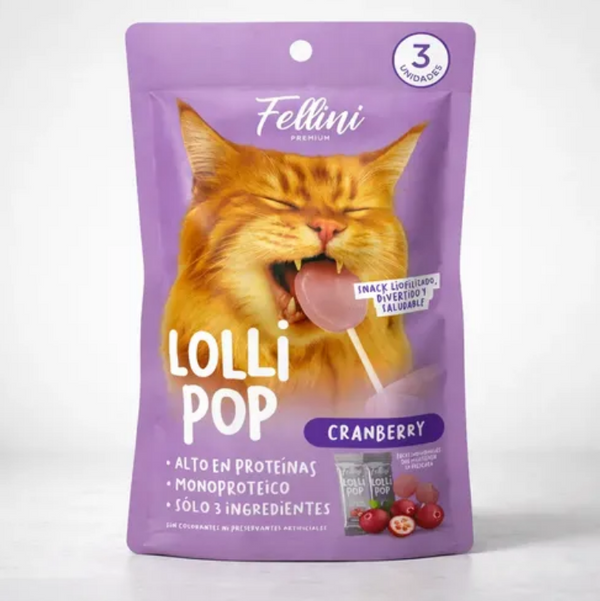 Fellini Snack Lollipop Cranberry 3 Unidades