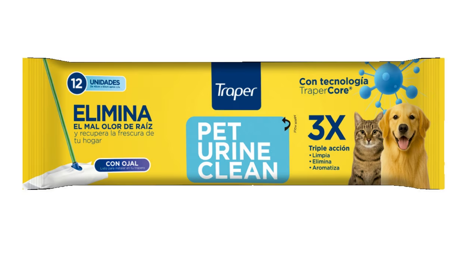 Trapero Pet Urine Clean Traper 12 Unds