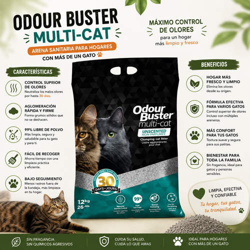 Arena Odour Buster Multi-Cat 12 Kg